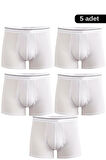 Erkek Likralı Pamuklu Boxer Özel Hijyenik Ambalajlı 5'li Paket