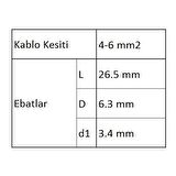GBY256 Ek Muf İzoleli Kablo Ucu 100 Adet