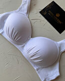 Louisa %85 Pamuklu Balesiz C Cup Toparlayıcı Penye Kalın Askılı 2'li Sütyen