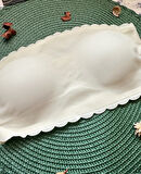 Hazel Silikonlu Askısız Balensiz Lazer Kesim Dikişsiz Çıkarılabilir Padli İthal Straplez Sütyen