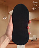 Zeyna Önü Transparan Gold/Gümüş İşlemeli Burnu Kapalı Feminen Şık Babet Çorabı