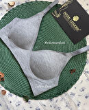 SoftEase V Yaka Balensiz Dikişsiz Lazer Kesim Rahat Soft Kumaştan Fitilli Kopçalı Sütyen