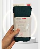 Elena Kış Filesi Zümrüt Yeşili Desenli Külotlu Çorap-Limited