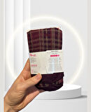 Heidi Bordo/Karadut Ekose Desen Esnek Diz Hizası Pantolon Çorabı