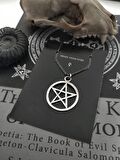 Yuvarlak Pentagram Çelik Kolye