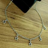 5'li Çerçeveli Yıldız Motifli Kolye 