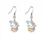 Herşey Nota Hello Kitty Renkli Küpe