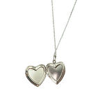 Kalp Siyah Renk Resim Koyulabilen Kapağı Açılabilen Kolye