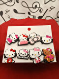 Hello Kitty Terlik Süsü Jibbitz Aksesuarı 8 Adet Hediyelik Aksesuar 1940
