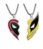 Deadpool & Wolverine Best Friends Sevgili Çift Kolyesi Paslanmaz Çelik