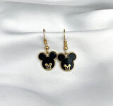 Mickey Mouse Başı Figürlü Çizgi Kahramanlar Küpe