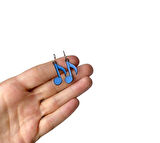 Mavi Müzik Notası Küpe Müzik Öğretmeni / Müzisyen Küpe