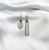 Sol Anahtarı Ve Piyano Klavyesi Küpe