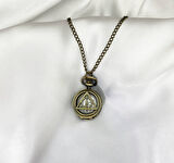Harry Potter Saatli  Deathly Hallows Çift Taraflı  Kolye