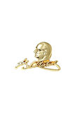 Atatürk Silüet Imza Tasarımlı Gold  Metal Yaka Rozeti 1 Adet