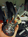 Slayer Rock Müzik Grubu Elektro Gitar El Yapımı Ahşap Minyatür Hediyelik Biblo 25 cm