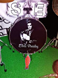 Şarkıcı Elvis Presley Minyatür Enstrüman Bateri Davul Seti Baterist