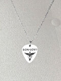 Bon Jovi Rock Müzik Grubu Pena Kolye - Gümüş Kaplama ve Kaliteli Tasarım