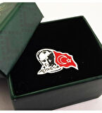 Atatürk Bayrak Yaka Rozeti Krom Kaplama 10 Kasım 29 Ekim Öğretmenler Günü Hediye