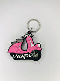 Vespa Motorsiklet Anahtarlık Pembe 8 cm Hediye Anahtarlık veya Çanta Süsü