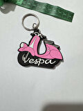 Vespa Motorsiklet Anahtarlık Pembe 8 cm Hediye Anahtarlık veya Çanta Süsü