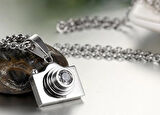Paslanmaz Çelik Kamera Kolye Takı Kadınlar Kararmaz Garantili