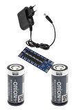 2 Adet Orion LiFePo Pil, 2S 25A BMS ve 7,5V 1A Adaptör