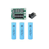 3 Adet Aspilsan Li-ion Pil, 3S 40A BMS ve 5,5x2,5 Dişi Soket