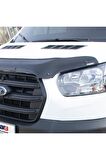 Ford Transit Ön Kaput Koruma Rüzgarlığı 3mm Akrilik (ABS) Parlak Siyah Deflektör 2014-2018