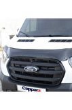 Ford Transit Ön Kaput Koruma Rüzgarlığı 3mm Akrilik (ABS) Parlak Siyah Deflektör 2014-2018