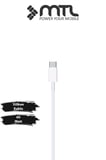 40W PD Type-C to Type-C Silikon Hızlı Şarj ve Data Kablosu 1 Metre Beyaz MT2602
