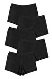 Kadın Boxer Külot 5 li Paket SİYAH
