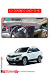 Kia Sorento 2009-2015 Torpido Koruma  Halısı -  Kırmızı Kenar