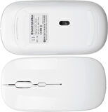 Huawei Matepad 11 (2023) 11" Uyumlu Kablosuz Bluetooth Pilli Optik Mouse - Beyaz