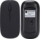 Huawei Matepad Pro 13.2" Uyumlu Kablosuz Bluetooth Pilli Optik Mouse - Siyah