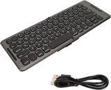 Apple iPad 6. Nesil 9.7" Uyumlu Kablosuz Bluetooth Şarj Edilebilir Katlanabilir Taşınabilir Klavye