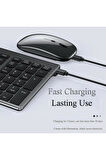 Everest Everpad Dc-M700 7" Uyumlu Kablosuz Bluetooth Şarj Edilebilir Sessiz Klavye Mouse Seti
