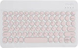 Sprange Vasoun P-200 12" Uyumlu Kablosuz Bluetooth Şarj Edilebilir Yuvarlak Tuşlu Klavye - Pembe