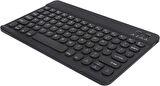General Mobile E-Tab 4 10.1" Uyumlu Kablosuz Bluetooth Şarj Edilebilir Yuvarlak Tuşlu Klavye - Siyah