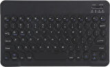Link Axel 10.1 Uyumlu Kablosuz Bluetooth Şarj Edilebilir Yuvarlak Tuşlu Klavye Mouse Seti - Siyah