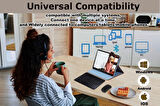 Huawei MatePad 11.5"S PaperMatte Edition Uyumlu Kablosuz Bluetooth Şarj Edilebilir Yuvarlak Tuşlu Klavye Mouse Seti - Siyah