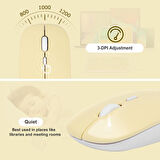 Everest Everpad Vortex V10 10.4" Uyumlu Kablosuz Bluetooth Şarj Edilebilir Klavye Mouse Seti - Sarı