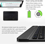 Lenovo Tab P12 ZACL0030TR 12.7" Uyumlu Kablosuz Bluetooth Şarj Edilebilir Klavye Mouse Seti - Siyah