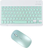 Smartab ST7160BK 7" Uyumlu Kablosuz Bluetooth Şarj Edilebilir Klavye Mouse Seti - Yeşil