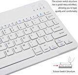 Sprange L7 Tablet 7" Uyumlu Kablosuz Bluetooth Şarj Edilebilir Klavye - Beyaz
