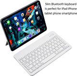 Chuwi Hi10 X Tablet 10.1" Uyumlu Kablosuz Bluetooth Şarj Edilebilir Klavye - Beyaz