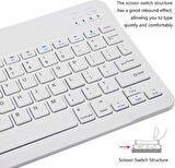 Chuwi Hi10 X Tablet 10.1" Uyumlu Kablosuz Bluetooth Şarj Edilebilir Klavye - Beyaz