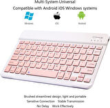 Apple iPad 7. Nesil 10.2" Uyumlu Kablosuz Bluetooth Şarj Edilebilir Klavye - Pembe