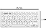 Piranha 8032 8" Uyumlu Kablosuz Bluetooth Pilli Türkçe Q Klavye - Beyaz