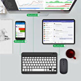 Casper Via S30 10" Uyumlu Kablosuz Bluetooth Şarjlı Türkçe Q Klavye Mouse Seti - Siyah